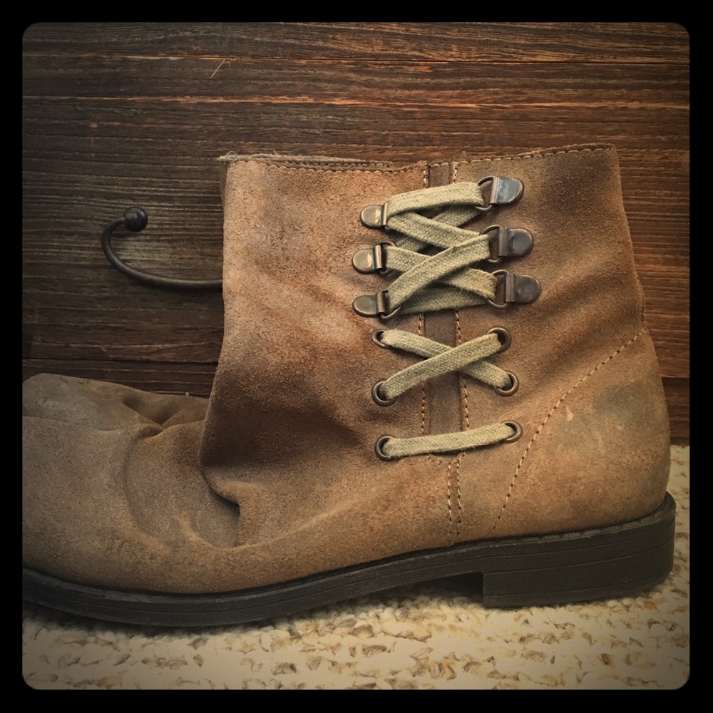 Nine West suede ankle slouch boot